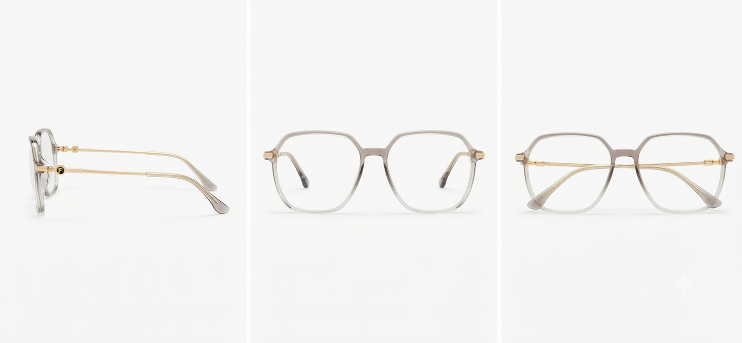 OR Over Size Gris /Transparente 55mm