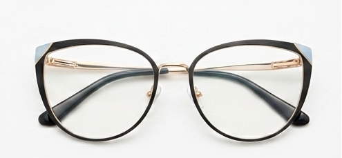 OR Cat-Eye Gris / Negro / Dorado 54mm