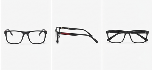 OR Rectangular Negro / Rojo 49mm