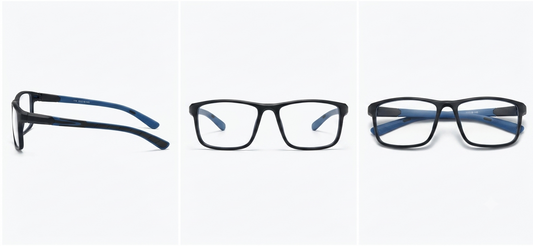 OR Rectangular Negro / Azul 55mm