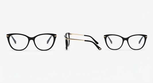 OR Cat-Eye Negro / Dorado 54mm