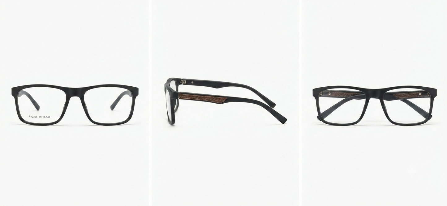 OR Rectangular Negro / Cafe 49mm